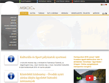 Tablet Screenshot of miskolc.hu
